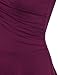 Laksmi Women's v-Neck Solid Short-Sleeve Knee Fit-and-Flare Dress, Magenta, Medium