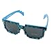 8-bit Pixel Retro Novelty Gamer Geek Sunglasses by EnderToys (Blue)