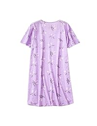 ENJOYNIGHT playera de dormir de algodón para mujer, manga corta, estampado