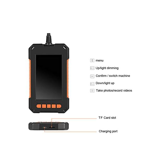 zrshygs 2/5/10 Meter 4,3 Zoll 1080P wasserdichte Endoskopkamera Handheld LCD-Endoskop – Bild 4