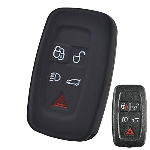 XUKEY 5 Button Silicone Car Key Case For Land Rover Discovery 4 for Range Rover Sport Vouge 2009 2010 2011 2012 Cover Keyless Remote Fob Shell