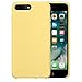 iPhone 8 Plus Case, iPhone 7 Plus Case, iPartsBuy for iPhone 7 Plus(2016)/ 8 Plus(2017) Pure Color Liquid Silicone Gel Rubber Case with Microfiber Cloth Lining Cushion (Yellow)