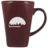 Sacramento, California-14 oz. Ceramic Coffee Mug-Burgundy