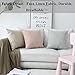 Home Brilliant Pillow Covers 18x18 Set of 4 Decorative Linen Cushion Covers Square Throw Pillows Covers for Couch, Baby Pink, 18 inch, 4 Pcs