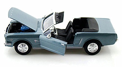 1964.5 Ford Mustang Convertible, Blue - Motormax Premium American 73212 - 1/24 Scale Diecast Model Car