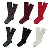 Lian LifeStyle Children 2 Pairs Knee High Wool Socks 3 Sizes 13 Colors