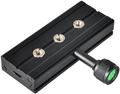 Yoosion Quick Release Plate Clamp 120MM Video Rapid Connect Adapter with sliding mounting for Arca Swiss Tripod Black