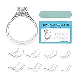 Rhodesy Invisible Ring Size Adjuster for Loose Rings, 8 Sizes Fit for Any Rings, Jewelry Guard Spacer Fitter with Jewelry Polisher