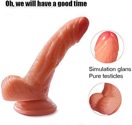 XEXTOY Realistic with Length of Insertable Massasger Huge Man with Suction Cup Expander Massage Tool Plug (Color : Beige)