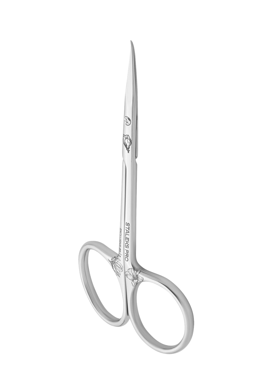 STALEKS PRO EXCLUSIVE Professional Cuticle scissors - Magnolia Pattern - Pack of 1 pcs - Model SX-21/1m