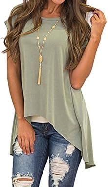 Colorful Summer Asymmetrical Women Back Open Spring Summer Solid O Neck Femme,Small,Green