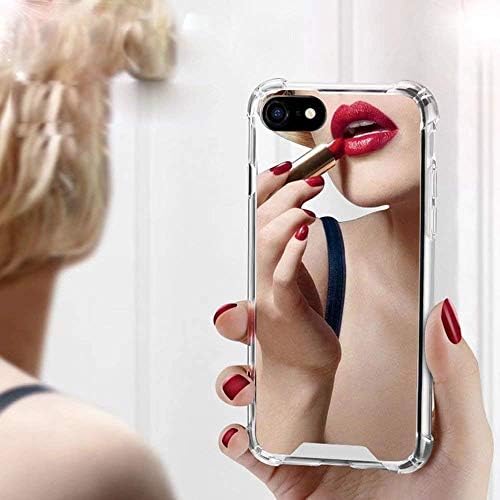 Honsir Compatible iPhone 7 Plus/iPhone 8 Plus Mirror Case for Women Girls Make up, Glitter Ultra-Thin Mirror TPU Back Protect Cover for iPhone7 Plus/iPhone8 Plus Case (1-Pack Rose Gold)