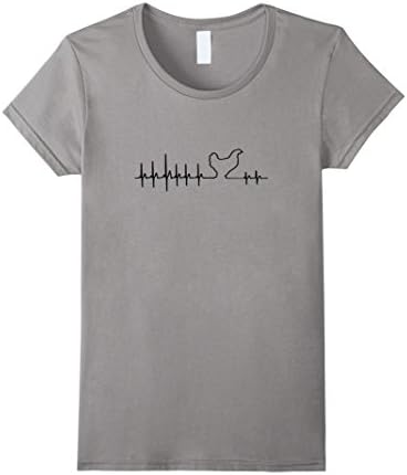 Women's My Heart Beats for Chickens Chick Rooster Eggs Lover T-Shirt Large Slate