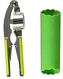 Garlic Press and Peeler Set - Stainless Steel Crusher - BPA Free Garlic Peeler - Easy Cleaning - 90 Day 'No Problem' Guarantee!