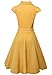Anni Coco Women's 1950s Cap Sleeve Swing Vintage Party Dresses Yellow Small