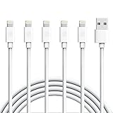 iPhone Charger, Everdigi Lightning Cable 5Pack 6FT iPhone Charging Cable Cord Compatible with iPhone X 8 8Plus 7 7Plus 6s 6sPlus 6 6Plus SE 5 5s 5c iPad iPod & More (white)