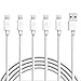 iPhone Charger, Everdigi Lightning Cable 5Pack 6FT iPhone Charging Cable Cord Compatible with iPhone X 8 8Plus 7 7Plus 6s 6sPlus 6 6Plus SE 5 5s 5c iPad iPod & More (white)