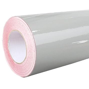 Rapid Teck® Glanz Folie - Mittel Grau Glanz Klebefolie - 5m x 63cm - Plotterfolie- Folie selbstklebend - auch als Moebelfolie