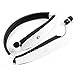 EGRD [Newest Design] Wireless Bluetooth 4.1 Headset, Retractable and Foldable Neckband Style Headphones - White