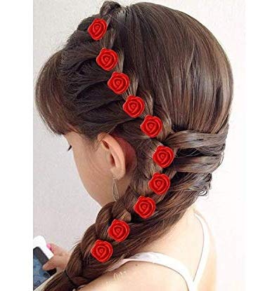 Buy Prime Red Flower Hair Pin Accessories For Women And Kids Girls