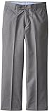 Nautica Big Boys' Herringbone Solid Pant, Medium Grey, 10