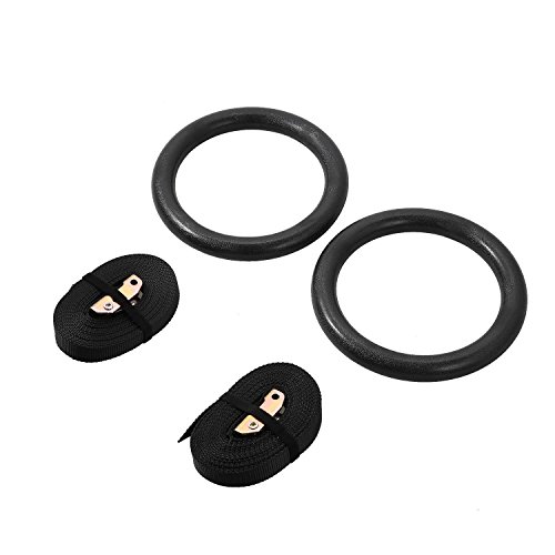 Gymnastics Rings With Adjustable Straps For Workout, Strength Training , Pull Ups and Dips, Fitness