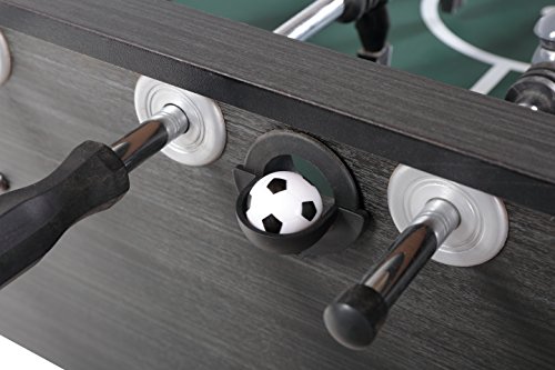 Sport Squad Greyson Foosball Table Soccer Game - 56" Regulation Size Foosball Table for Adults and Kids - Competition Family Soccer Game w/ Wood Grain Finish, Abacus Scorers & 2 Cup Holders
