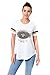 Ultra Game NFL New Orleans Saints Women's Jersey T Mesh Varsity Stripe Tee Shirt, White, X-Large