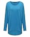 ZANZEA Women's Long Batwing Sleeve Loose Oversize Pullover Sweater Top Blouse Blue US 6/Tag Size S