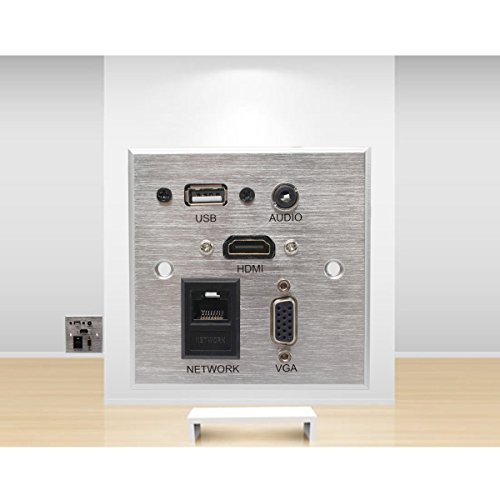 Multi-Media Table Plug Aluminum Alloy Information MUL-Function Signal Outlet Panel Desktop Wall Socket for Home Hotel KTV - Thumbnail 5