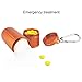 MEECN Two-Layer Pill Organizer, Waterproof Pill Container, Pill Holder can Store Pills Anything Sizes, Vitamins, Cod Liver Oil, Supplements and Medication, Rv products, Size:1.6 x 1.6 x 4.4 in(Orange)