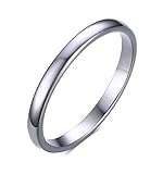 2mm High Polished Plain Domed Tungsten Carbide Classic Wedding Band Rings For Women Comfort Fit