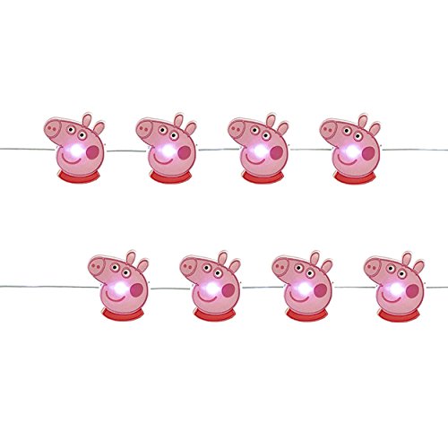 Peppa Pig Kurt Adler Christmas Holiday LED Fairy Lights Boxed (Pink)