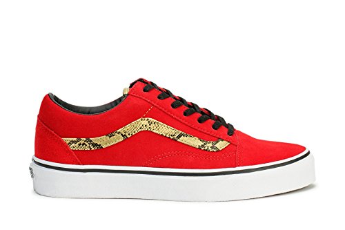 Vans Womens Old Skool Skate sneakers Snake Red / Gold