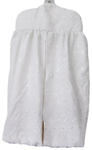 Baby Doll Bedding Carnation Eyelet Diaper Stacker, White