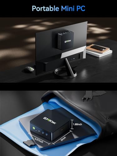 GMKtec M6 Ultra Gaming Mini PC Zen 4 Ryzen 5 7640HS (Upgraded 6600H/ 6800H/U), 32GB RAM DDR5 1TB SSD Dual NIC LAN 2.5GbE Desktop Computers Office Home/Triple 4K Display/WiFi 6/USB4/BT 5.2/DP/HDMI 2.0