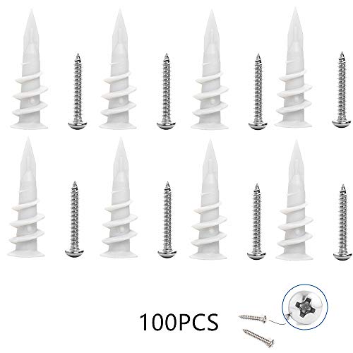 ICQUANZX Plasterboard Wall Plugs & Screws,Butterfly Expansion Tube