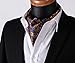 SetSense Men's Ascot Floral Paisley Jacquard Woven Cravat Tie Blue / Orange