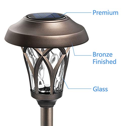 GIGALUMI Solar Pathway Lights Outdoor, 6 Pcs Super Bright High Lumen Solar Powered LED Garden Lights for Lawn, Patio, Yard. GIGALUMI Solar Pathway Lights Outdoor, 6 Pcs Super Bright High Lumen Solar Powered LED Garden Lights for Lawn, Patio, Yard.