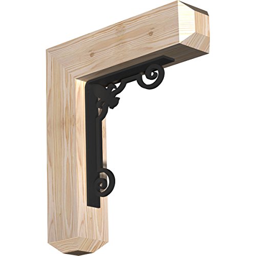 3 1/2"W x 18"D x 20"H Fleur De Lis Craftsman Ironcrest Smooth Bracket, Douglas…