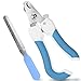 Dog Nail Clippers and Trimmer - Razor Sharp Blades, Safety Guard to Avoid Overcutting, Free Nail File - Start Professional & Safe Pet Grooming at Home (Blue Large)