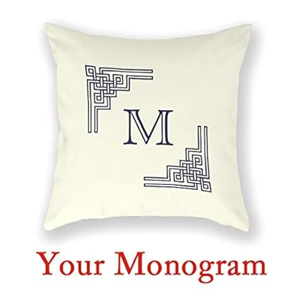 Amazon Com Antoniaday Custom Monogram Pillow Elegant Decor Sofa
