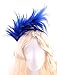 FELIZHOUSE 1920s Fascinator with Feathers Headband for Women Wedding Tea Party Headwear (Blue)