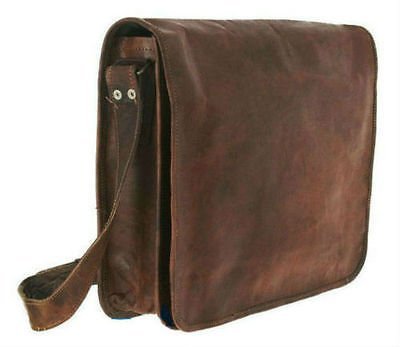 Anshika International 11 Inches Leather Dusky Brown Messenger Bag