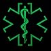 Glow Dark EMS EMT Medic Paramedic Star of Life Morale Tactical PVC 3D Hook&Loop Patch