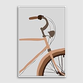 Framed Canvas Home Artwork Decoration Simple Stick Figure Canvas Wall Art for Living Room, Bedroom - 16x24 inches