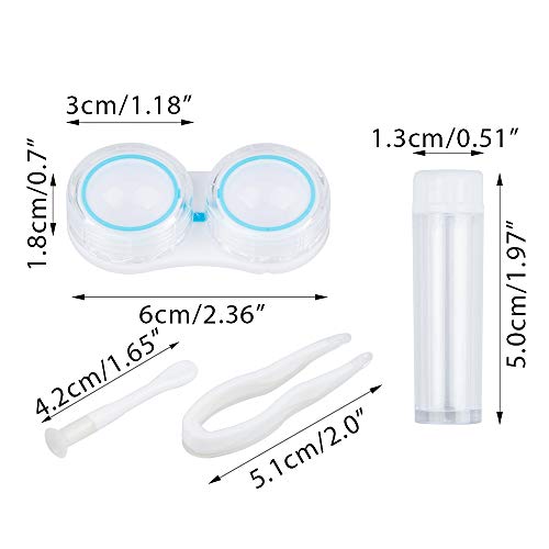 15 Pack Contact Lens Case,DanziX Travel Colorful Contact Holder Container No Leak Soak Storage Kit with 3 Pack Tweezer Tool,3 Pack Remover Plunger and 3 Pack Mini Bottle