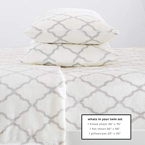 Great Bay Home Extra Soft Velvet Plush Micro Fleece Printed Sheet Set