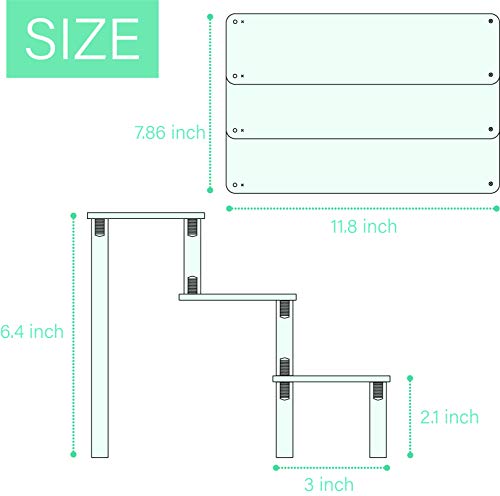 IHOMECOOKER 3 Tier Black Acrylic Display Riser Cupcake Stand Pop Figure Display Shelf for Decoration, Collection, Makeup