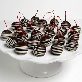 Maraschino Cherries - Belgian Chocolate Covered Cherries - 24 piece